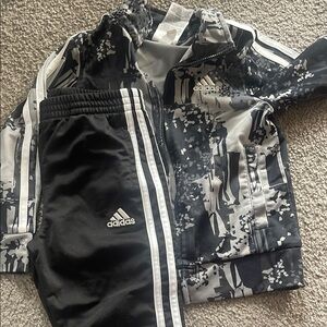 Adidas Black and White Tracksuit